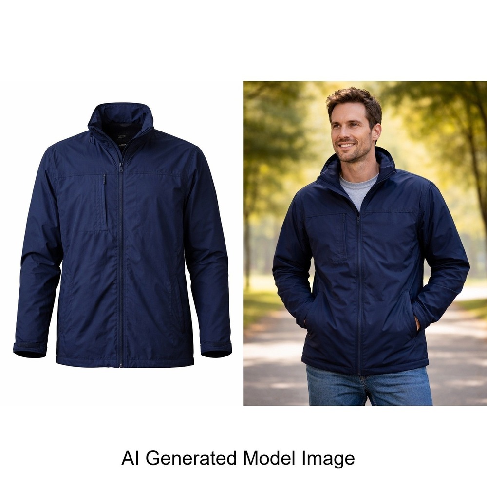 Northern Reflections Mens Navy Blue Thinsulate Fleece Lined Full Zip Jacket M
